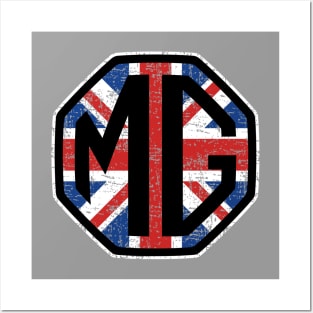 The MG logo with Union Jack background. Cool! Posters and Art